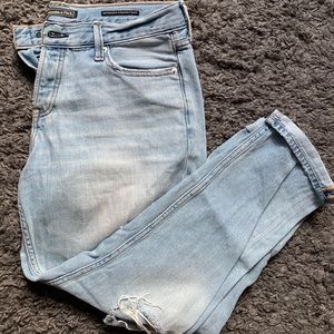 Abercrombie light wash boyfriend jeans